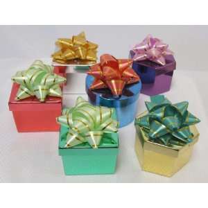    Assortment of 6 Metallic Ring Gift Boxes with Bows: Jewelry