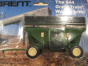 Brent 644 1/64 farm toy grain wagon green with duals  