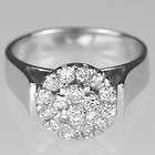 18ct White Gold 0.75 carat Diamond Floral Cluster Ring at The Chelsea 