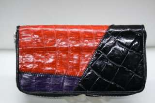 Bill Wall Leather Womens Large Wallet Multi Color Alligator Limited 