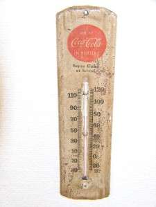 1948 Vintage Coca Cola Thermometer RARE & OLD~Antique Coke sign 