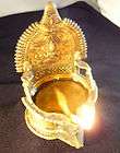 vintage hindu wealth goddess lakshmi gajalakshmi elephant temple oil 