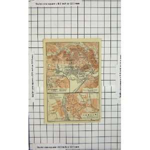  Antique Map Germany Street Plan Pyrmont Hameln Lowensen 