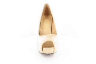 Euro Designer Womens Shoes Petite to Large Size Open Peep Toe Beige 