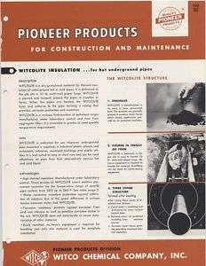 WITCO Chemical Company Catalog SPRAY ASBESTOS Pioneer Roof Brochure 