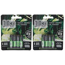 Juice NiMH Rechargeable AAA Batteries (Pack of 8)  