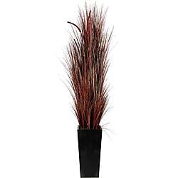   and Cattails Floor Plant with Contemporary Planter  