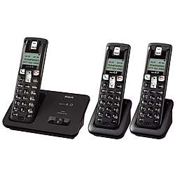 RCA Dect 6.0 Cordless Phone System with 3 Handsets  Overstock