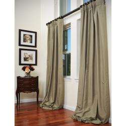 Grey Moss Italian Cotton Silk 96 inch Curtain Panel  Overstock