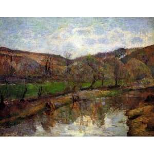   Valley, Upstream of Pont Aven Paul Gauguin Hand Pa