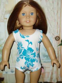 Blue Flower Swimsuit Doll Clothes Fits American Girl  