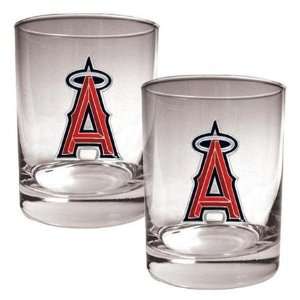  Anaheim Angels MLB 2pc Rocks Glass Set: Kitchen & Dining