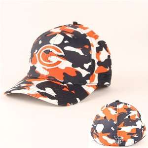 Chicago Bears Camouflage Flex Fit Baseball Hat:  Sports 