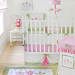 My Baby Sam Tickled Pink 4 piece Crib Bedding Set  