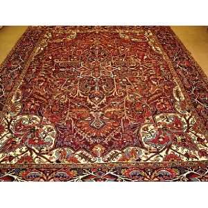   Hand Knotted heriz Persian Rug   98x130 