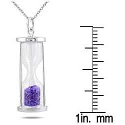 Sterling Silver Time in a Bottle Amethyst February Birthstone 