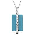 Sterling Silver and Turquoise Teardrop Pendant  Overstock