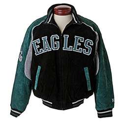 NFL Philadelphia Eagles Full zip Suede Varsity Jacket (XXL 