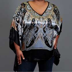 Kaelyn Max Womens Plus Size Butterfly style Shirt  