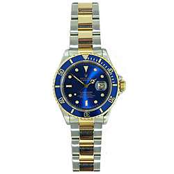 Pre owned Rolex Submariner Mens Blue Two tone Date Watch   