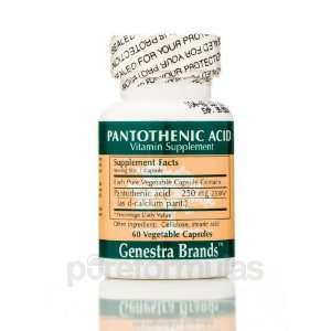  Seroyal Pantothenic Acid 250mg 60 Capsules Health 