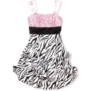  Ruby Rox Kids Girls 7 16 Zebra Pick Up Dress: Clothing