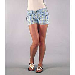 Institute Liberal Womens Blue Plaid Shorts  Overstock