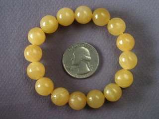 Bracelet Yellow Calcite 12mm Round stretch  