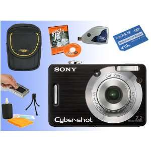  Sony DSC W55 (BLACK) Digital Camera Kit 1GB Pro DUO 