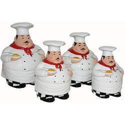 Plump Chef 4 piece Kitchen Canister Set  Overstock