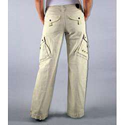 Institute Liberal Womens Beige Twill Cargo Pants  Overstock
