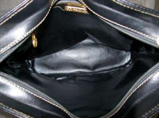 Vintage Fendi Brown & Black Striped Bucket Shoulder Bag Handbag Nice 