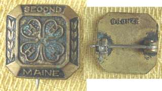 Vintage 4 H MEMBER PIN,C.1940,Second Yr.MAINE,Bronze  