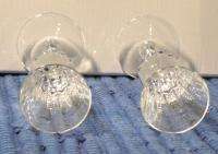SET 2 5OZ EMBOSSED STEM CHAMPAGNE FLUTE GLASSES  