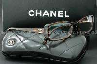 Authentic CHANEL Eyeglasses Frame 3188 c.1204 Havana Tweed Silver 