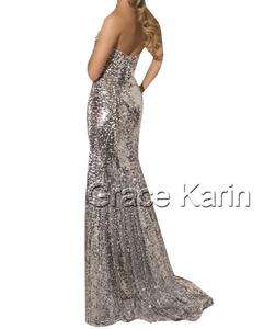 Charming 2012 Sexy Shinning Sequins Prom Party Gown Evening Long 