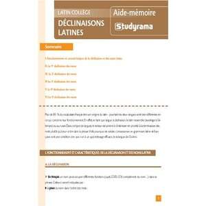  DÃ©clinaisons latines (French Edition) (9782759003846 
