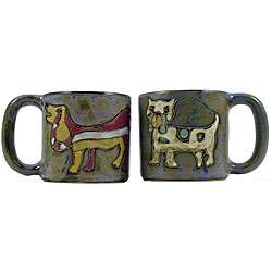Set of 2 Mara Stoneware 16 oz Dogs Mugs (Mexico)  