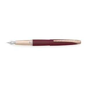   Claret Red Fine Point Fountain Pen Gold Appointments 