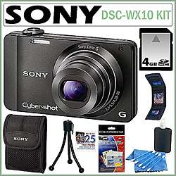 Sony Cybershot DSC WX10 16.1MP Digital Camera with 4GB Kit   
