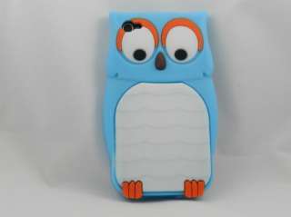 Blue Owl Cute Silicone Case Cover for iPhone 4, 4S  