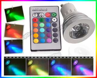 E27 / GU10 Remote Control 16 Multi colors RGB LED Light Bulb lamp 3W 