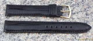 17mm HAMILTON Ventura LIZARD NOS Watch Band BLACK Strap  