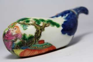Chinese Old Porcelain Handwork Painting Padshah Snuff Bottle 