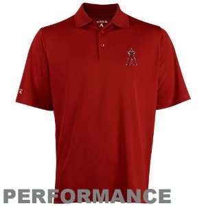 Antigua Los Angeles Angels of Anaheim Red Exceed Polo  