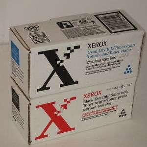 Lot Of 2 Xerox 6R719 Cyan 6R718 Black Toner 5760/5790  