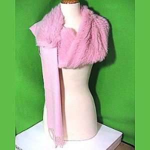  Scarf   Pink Rabbit Fur 