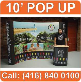 10 PRO MAGNETIC Pop Up Booth Trade Show Display Banner Stand + CUSTOM 