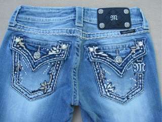 New Miss Me Jeans Style # JP5443B3 Bootcut Lowrise Stretch Size 29 