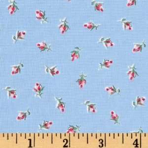   Club Tiny Flowers Pale Blue Fabric By The Yard Arts, Crafts & Sewing